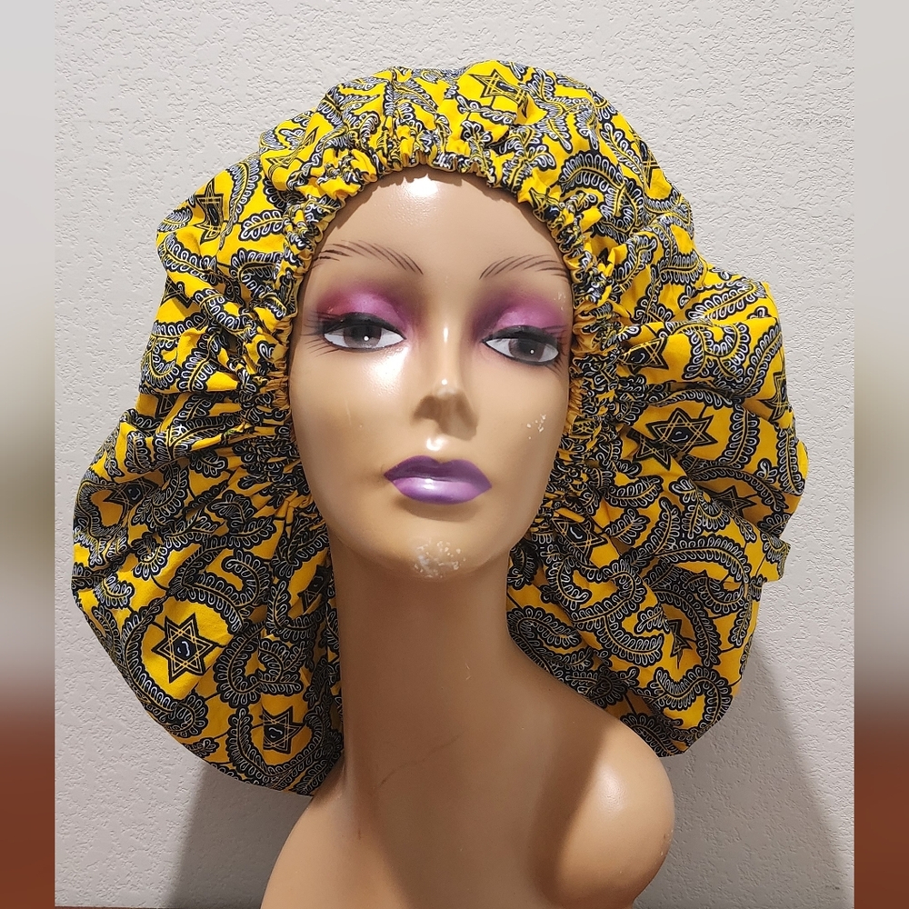 Uwakstar Designs Handmade Colorful Patterned Bonnet XL